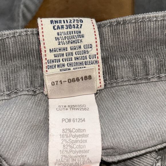 Woman’s True Religion Gray Corduroy , flare legs Pants Size 28 - Picture 11 of 14